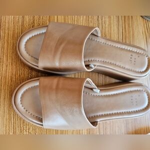 Beige A New Day slip on sandals Size 9.5